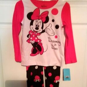 Brand new youth girls Disney Mickey Mouse size 5/6 pajamas set